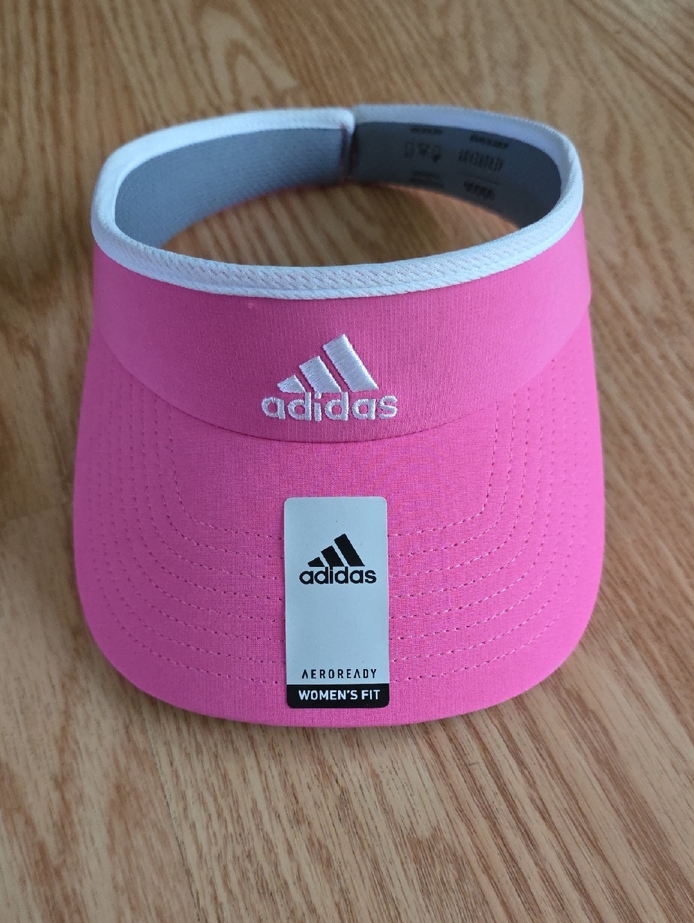 adidas Pink Kids AEROREADY Visor with White Trim
